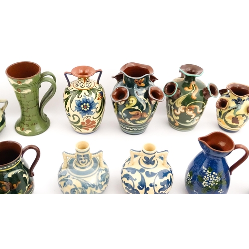 251 - A quantity of assorted Devon ceramics to include Allervale Pottery vases and jugs decorated with flo... 