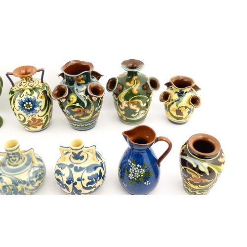 251 - A quantity of assorted Devon ceramics to include Allervale Pottery vases and jugs decorated with flo... 