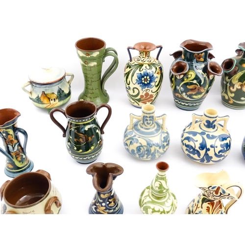 251 - A quantity of assorted Devon ceramics to include Allervale Pottery vases and jugs decorated with flo... 