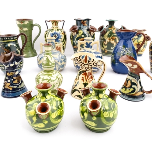 251 - A quantity of assorted Devon ceramics to include Allervale Pottery vases and jugs decorated with flo... 