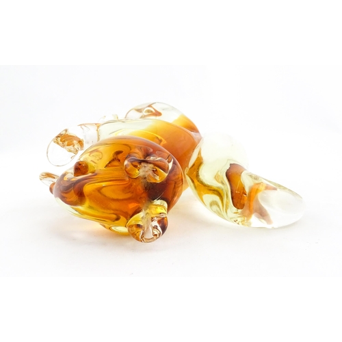 270 - A Murano style glass model of a red squirrel. Approx. 7