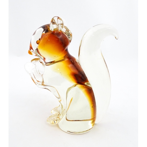 270 - A Murano style glass model of a red squirrel. Approx. 7