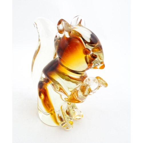 270 - A Murano style glass model of a red squirrel. Approx. 7