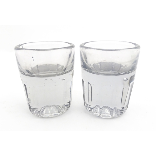 274 - Two illusion glasses of tumbler form. Approx. 4