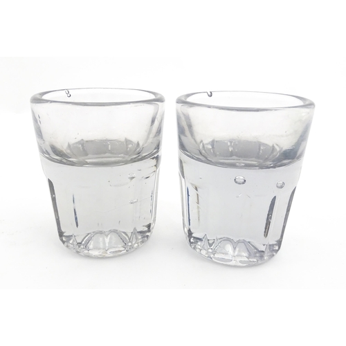 274 - Two illusion glasses of tumbler form. Approx. 4