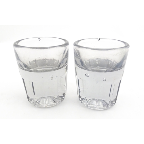 274 - Two illusion glasses of tumbler form. Approx. 4