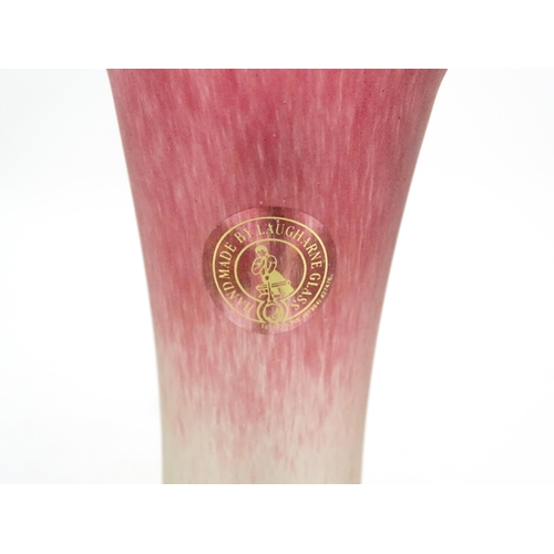 298 - A Royal Mint limited edition Laugharne glass vase with floral silver overlay decoration. Boxed, limi... 