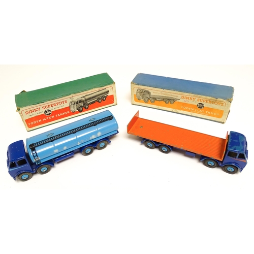 1163 - Toys: Two Dinky Supertoys die cast scale model Foden Type 1 Lorries, comprising Foden Flat Truck wit... 