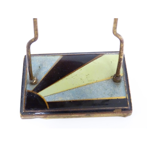 1168 - An Art Deco gilt metal trump card / suit indicator marker. Approx. 3