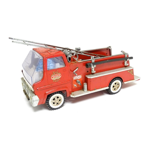 1169 - Toy: A 20thC Tonka Toys metal pumper fire engine / truck. Approx. 15 1/4