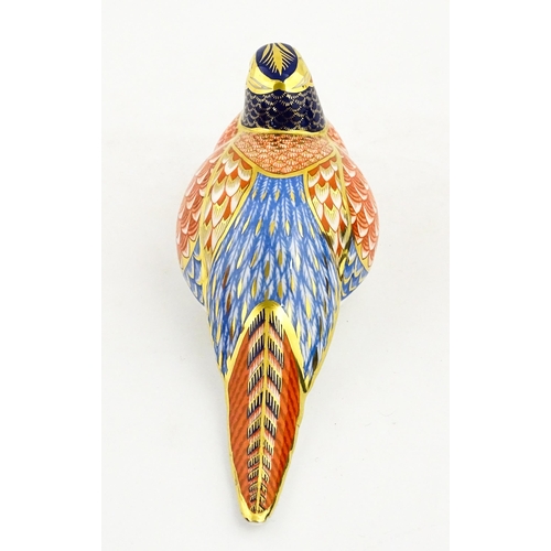 148 - A Royal Crown Derby paperweight modelled as a pheasant. Marked under, with gold stopper. Boxed. Appr... 