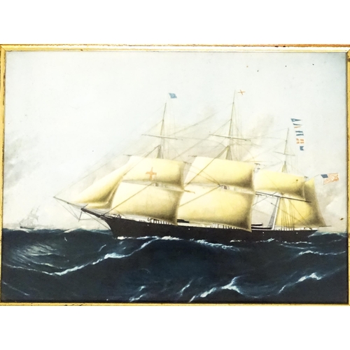 189 - Four Wedgwood plaques depicting the clipper ships Golden West, Sea Witch, Great Republic, and Dreadn... 