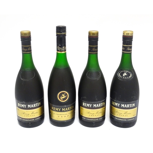 1149 - Three 70cl bottles of Remy Martin cognac brandy, together with a 70cl bottle of Remy Martin VSOP cog... 