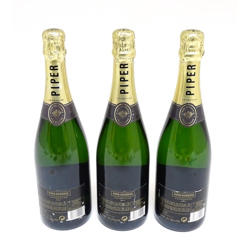 1150 - Three 750ml bottles of Piper-Heidsieck champagne (3)