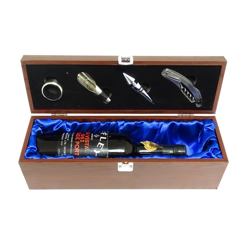 1151 - A bottle of Offley Boa Vista 1963 vintage port (approx 75cl), cased with corkscrew, stopper, spout a... 