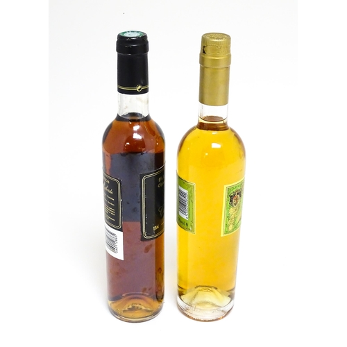 1153 - A 500ml bottle of Jerez Delicado fino sherry, together with a 500ml bottle of Chateau Laborde 2001 S... 