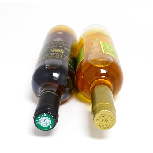 1153 - A 500ml bottle of Jerez Delicado fino sherry, together with a 500ml bottle of Chateau Laborde 2001 S... 