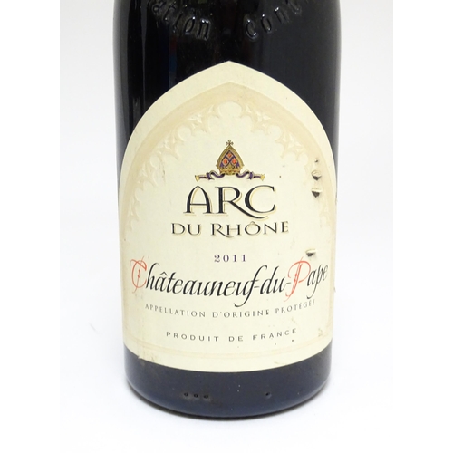 1160 - Five assorted bottles of Chateauneuf-du-Pape red wine, comprising: a 750ml bottle of Arc du Rhone 20... 