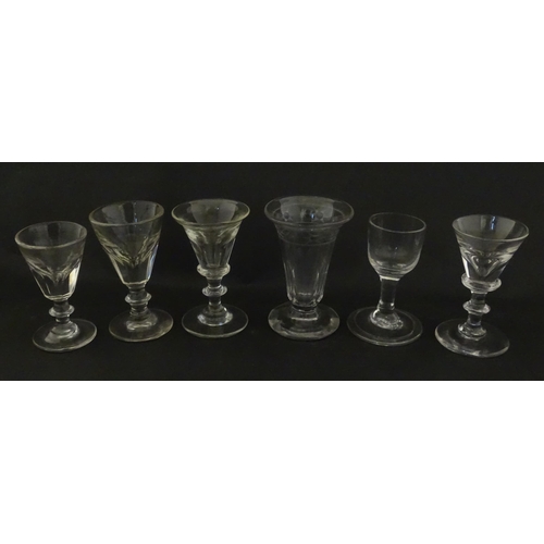 323 - A quantity of 19thC and later drinking glasses. Largest approx. 4