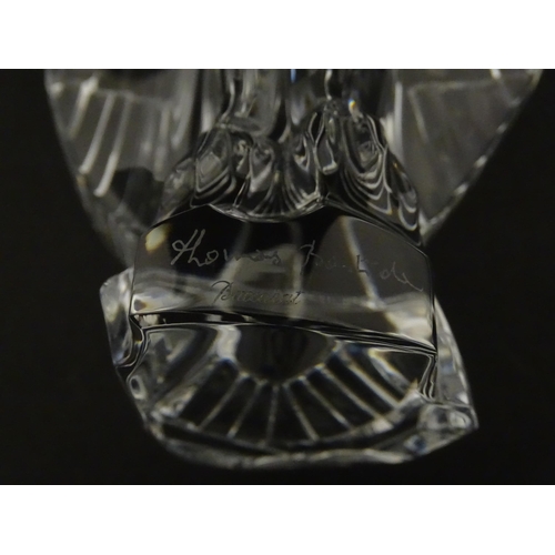 328 - A boxed Baccarat glass / crystal model of an eagle. Signed under. Approx. 7