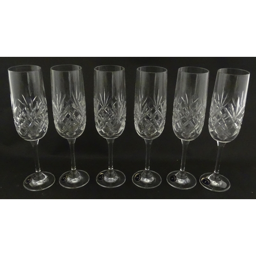 339 - A boxed set of six Bohemia Crystal wine glasses, each approx 7