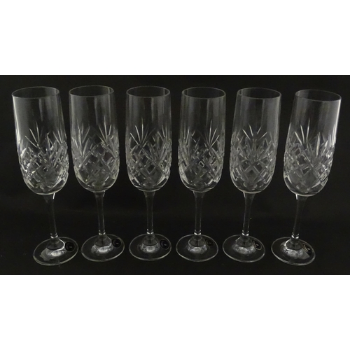 339 - A boxed set of six Bohemia Crystal wine glasses, each approx 7