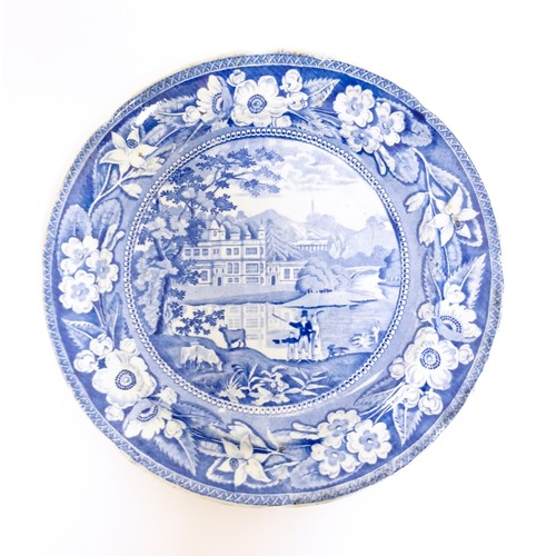 81 - A Henshall & Co. blue and white plate in the Audley End pattern. Approx. 10