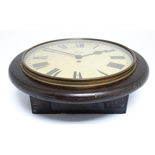 1660 - A Smith 8 day clock wall clock, the 12