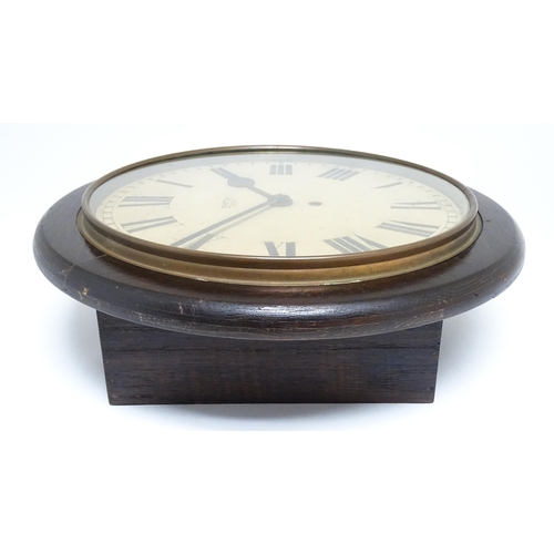 1660 - A Smith 8 day clock wall clock, the 12