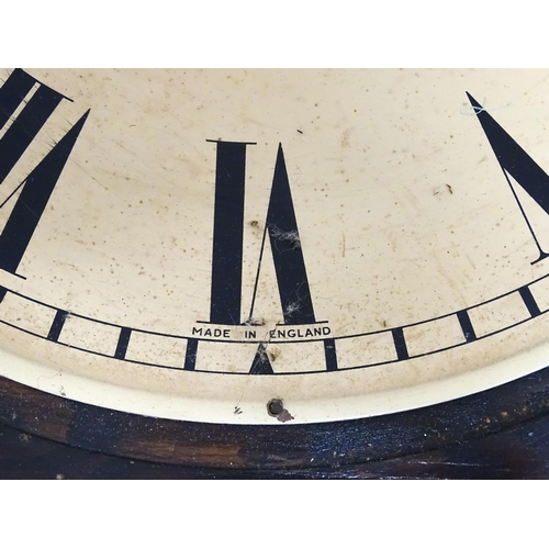 1660 - A Smith 8 day clock wall clock, the 12