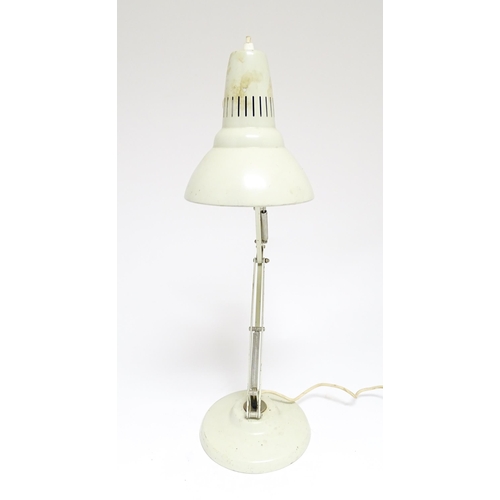 1680 - A vintage white angle poise style desk light by 1001 Lamps / Thousand & One Lamps, also stamped Norw... 