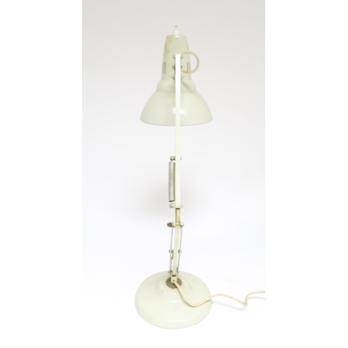 1680 - A vintage white angle poise style desk light by 1001 Lamps / Thousand & One Lamps, also stamped Norw... 