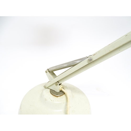 1680 - A vintage white angle poise style desk light by 1001 Lamps / Thousand & One Lamps, also stamped Norw... 