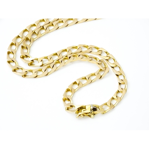 780 - A 9ct gold chain necklace. Approx 18