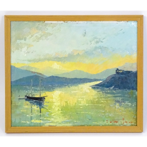 2045 - John Wynne Morgan (1906-1991), Oil on canvas, Mooring at Dusk. Signed lower right and titled to reve... 