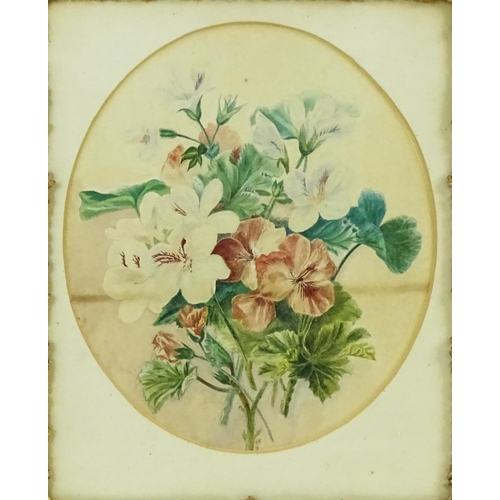 2129 - E. Elms, 19th century, Watercolour, A still life study with flowers. Signed and dated (18)84 lower. ... 