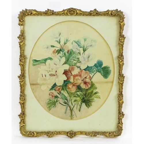 2129 - E. Elms, 19th century, Watercolour, A still life study with flowers. Signed and dated (18)84 lower. ... 