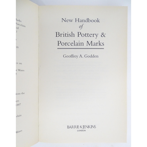 2292 - Books: A quantity of ceramics reference books comprising New Handbook of British Pottery & Porcelain... 