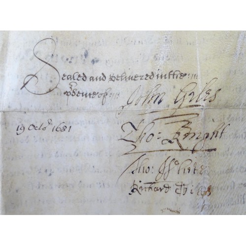 2486 - Kent local interest : a quantity of 17thC and later indentures, conveyance documents and ephemera fr... 