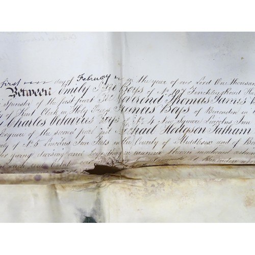 2486 - Kent local interest : a quantity of 17thC and later indentures, conveyance documents and ephemera fr... 