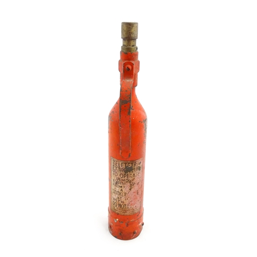 1401 - A Teletetra Extincteur fire extinguisher, dated 1940 and in red GPO livery with George VI cypher, ap... 