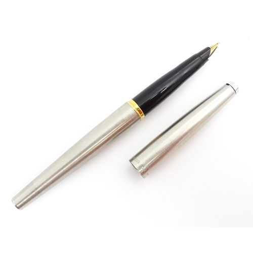 1425 - A boxed Waterman ball point pen, together with a Parker '45' fountain pen, the largest approx 5 1/4