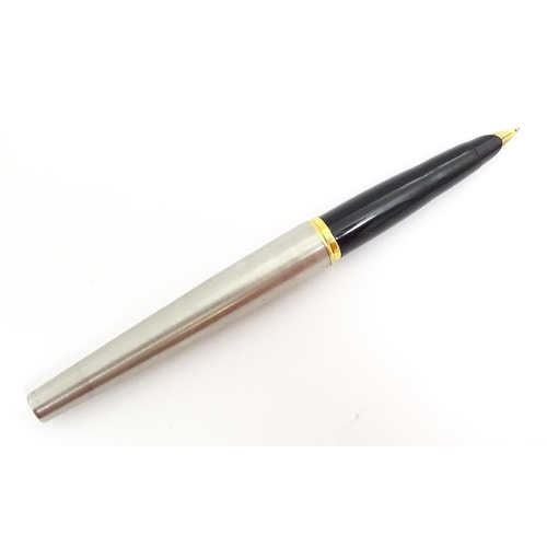 1425 - A boxed Waterman ball point pen, together with a Parker '45' fountain pen, the largest approx 5 1/4