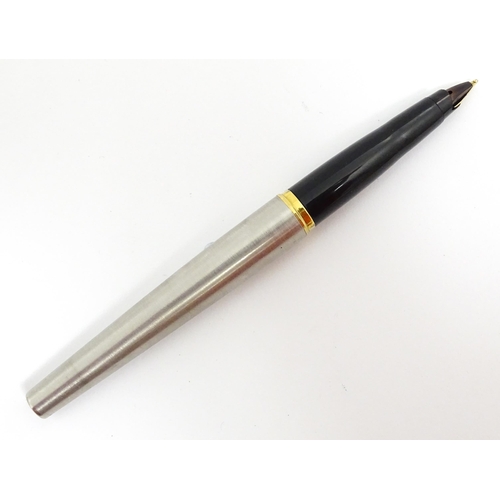 1425 - A boxed Waterman ball point pen, together with a Parker '45' fountain pen, the largest approx 5 1/4