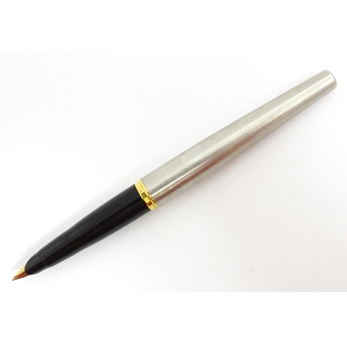 1425 - A boxed Waterman ball point pen, together with a Parker '45' fountain pen, the largest approx 5 1/4