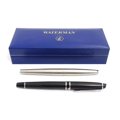 1425 - A boxed Waterman ball point pen, together with a Parker '45' fountain pen, the largest approx 5 1/4