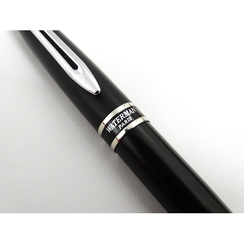 1425 - A boxed Waterman ball point pen, together with a Parker '45' fountain pen, the largest approx 5 1/4