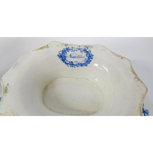 256 - A quantity of assorted 19thC and later blue and white dinner wares to include tankard, meat plates, ... 