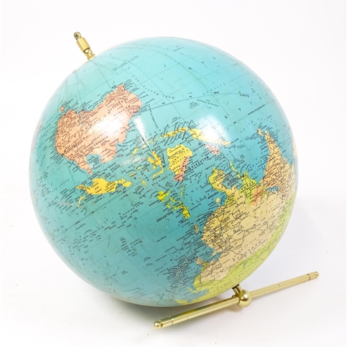 1495 - A mid 20thC Phillips Terrestrial globe, approx 21