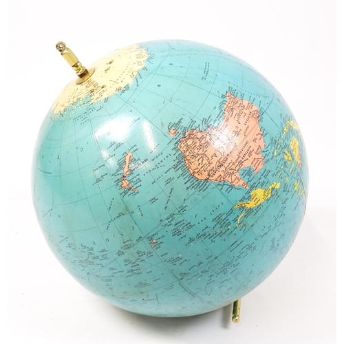 1495 - A mid 20thC Phillips Terrestrial globe, approx 21